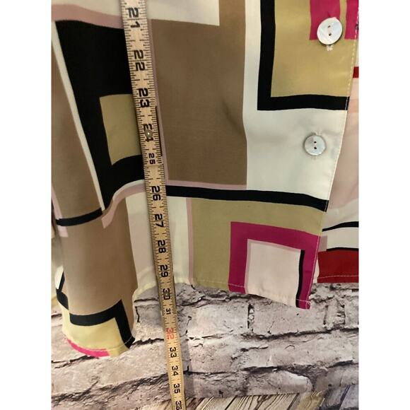 Carolina Bay Shirt Womens 22W Pink Satin Retro Button Up Long Sleeve Plus Size - Picture 8 of 12